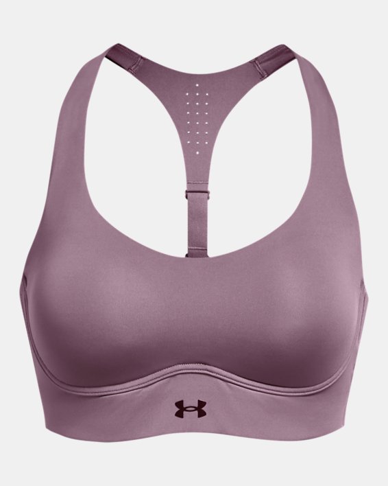 Sports Bra de sujeción media UA Uplift para mujer, Purple, pdpMainDesktop image number 10